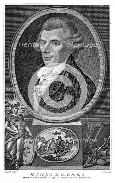 Ebenezer Sibly, British astrologer and physician, late 18th century. Artist: Unknown