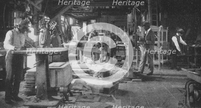Wood-turning machinery, 1904. Creator: Frances Benjamin Johnston.
