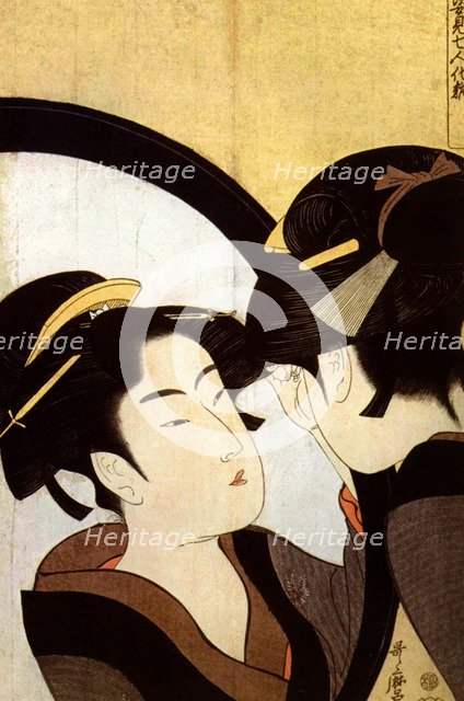 A Beauty Before the Mirror', c1793. Creator: Utamaro, Kitagawa (1753-1806).