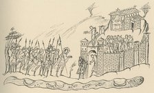 'Anglo-Saxon Warriors Approaching a Fort', 1908. Artist: Unknown.