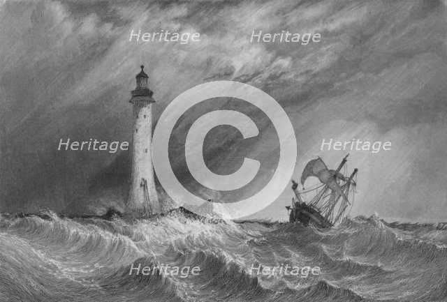 'Eddystone Light-House', 1836. Artist: William Bernard Cooke.
