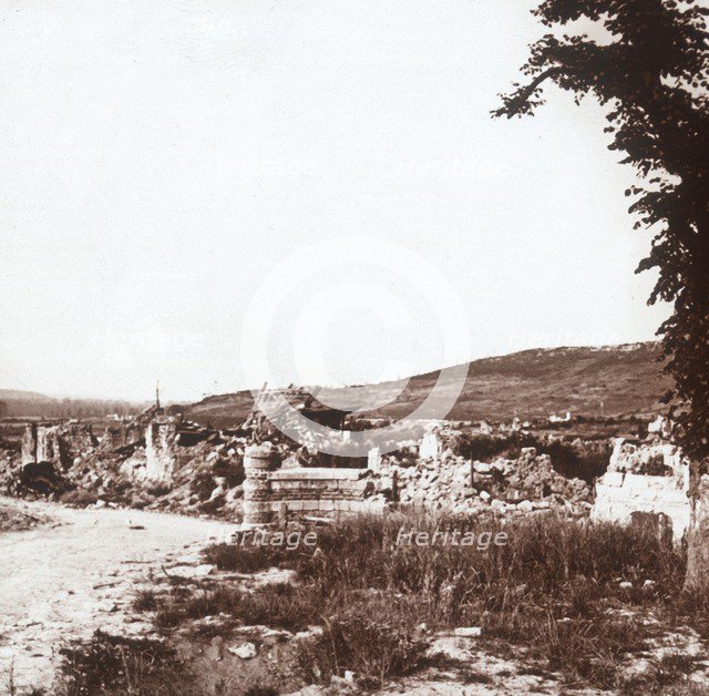 Ruins, Chauny, northern France, c1914-c1918. Artist: Unknown.