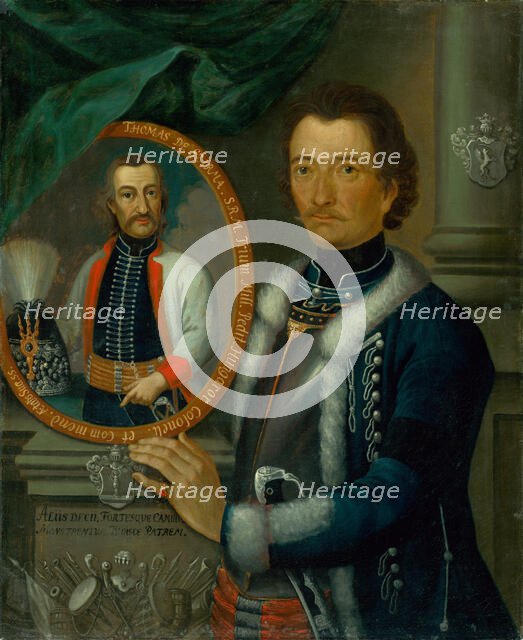 Portrait of a Nobleman from the Szirmay Family; Captain Samuel Szekely with the.., around 1750. Creator: Unknown.