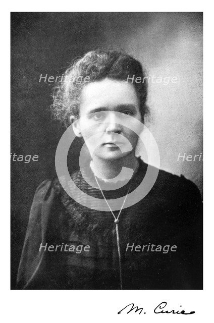 Marie Curie, Polish-born French physicist, 1917. Artist: Unknown