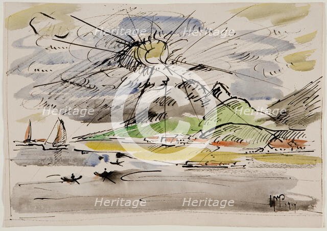 Gulf of Aden, 1914. Creator: Max Pechstein.