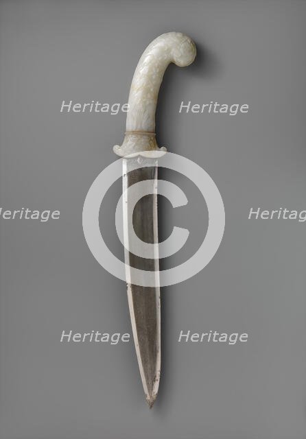 Dagger with Hilt of Leafy Plants, India, ca. 1640. Creator: Unknown.