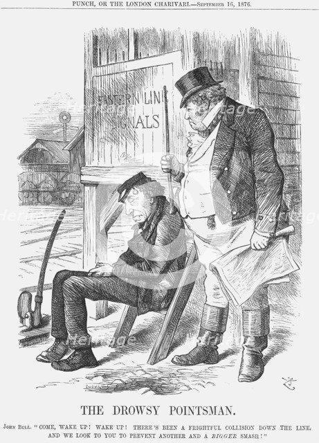 'The Drowsy Pointsman', 1876. Artist: Joseph Swain