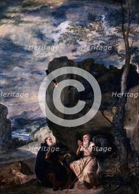 St Anthony and St Paul, the Hermit', 1645. Artist: Diego Velasquez