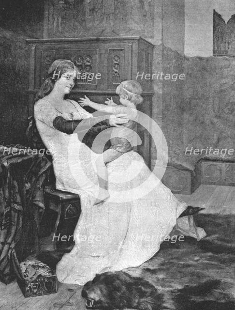 ''"Ride a Cock Horse to Banbury Cross"; Blanche of Namur, Queen of Sweden, and her son...', 1890. Creator: Unknown.