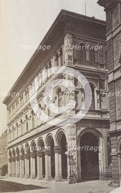 Two-storey building with an arcade, Bologna, between 1880-1886. Creator: Giorgio Sommer.