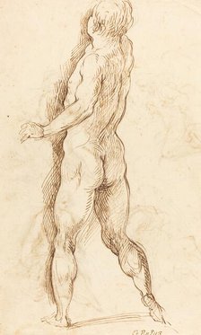Nude Man Seen from Behind [verso]. Creator: Jacopo Palma.