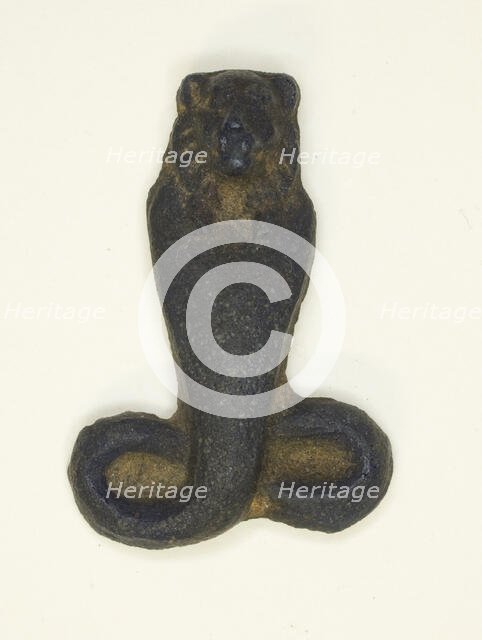 Amulet of a Cobra with Lioness Head, Egypt, Ptolemaic Period-Roman Period (?) (4th century BCE... Creator: Unknown.