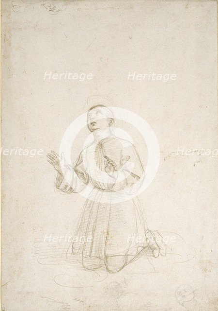 Kneeling Figure of a Youth, c1503. Artist: Raphael.