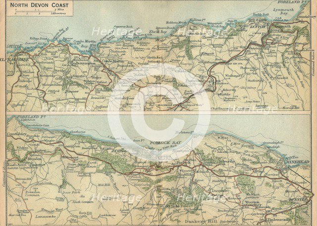 'North Devon Coast', c20th Century. Artist: John Bartholomew.