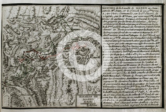 Seven Years War (1756-1763): Third Silesian War - Battle of Maxen (November 20 and 21, 1759).  Creator: Jean de Beaurain.
