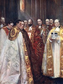 The Archbishop of Canterbury and York, and other prelates, the Coronation. Artist: Unknown
