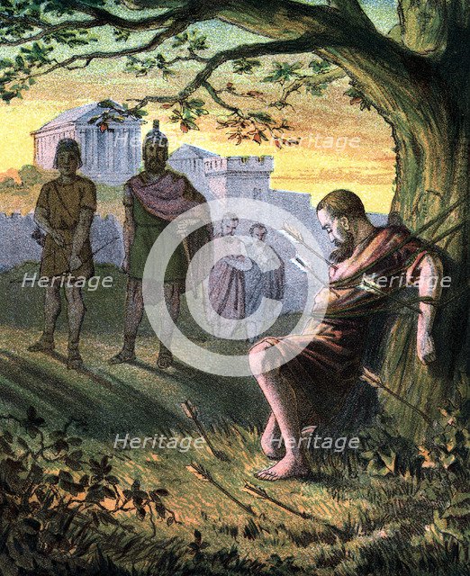 St Sebastian, Christian martyr, mid 19th century. Artist: Unknown