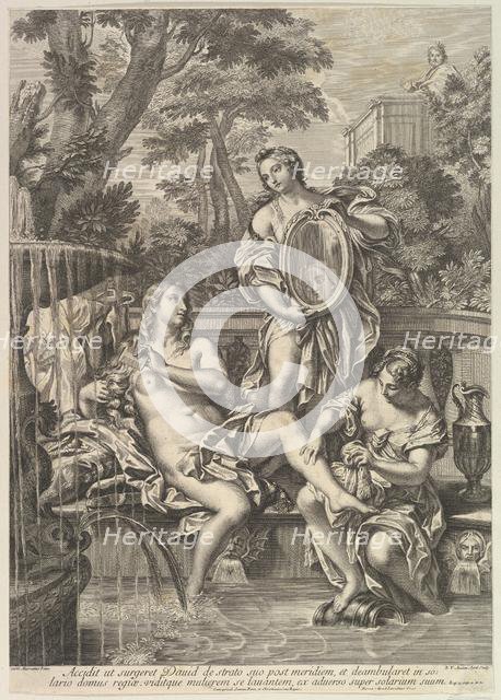 David and Bathsheba, 1680-1743. Creator: Robert van Audenaerde.