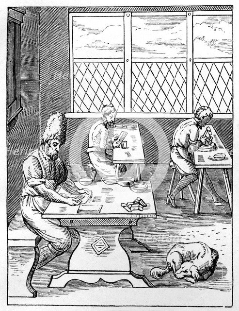 Pin and needle maker, c1559-1591. Artist: Jost Amman