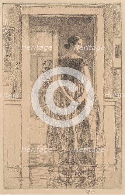 Girl in a Modern Gown, 1922. Creator: Frederick Childe Hassam.