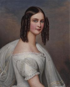 Portrait of Princess Hildegard of Bavaria (1825-1864), Duchess of Teschen, as Bride, 1844. Creator: Stieler, Joseph Karl (1781-1858).