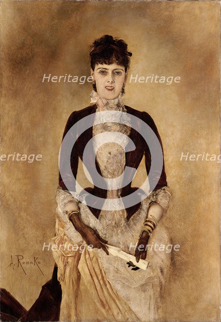 Portrait of Isabella Reisser, 1885. Artist: Romako, Anton (1832-1889)