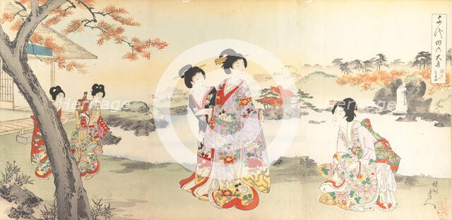 Chiyoda Castle (Album of Women), 1895., 1895. Creator: Chikanobu Yoshu.