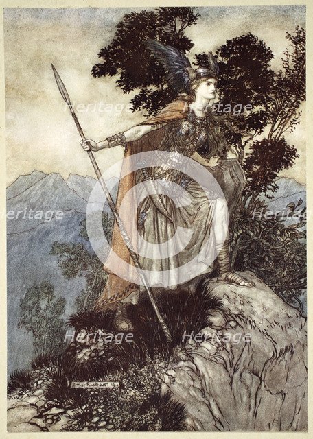 'Brunnhilde', 1910.  Artist: Arthur Rackham