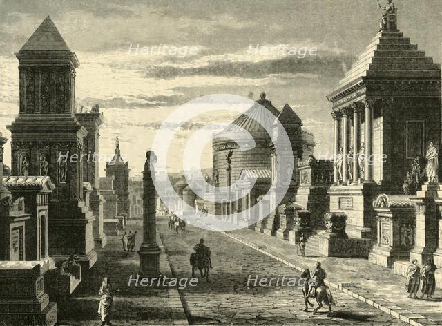 'The Appian Way at Rome (restored)', 1890.   Creator: Unknown.