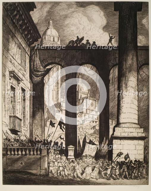 The Colonnade, 1914. Creator: William Strang.