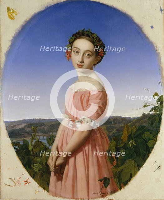 Faustine Léo (1832-1865), 1842. Creator: Henri Lehmann.