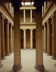 Interior view of the Pillar Hall, Belsay Hall, Northumberland, c2000s(?). Artist: Unknown.