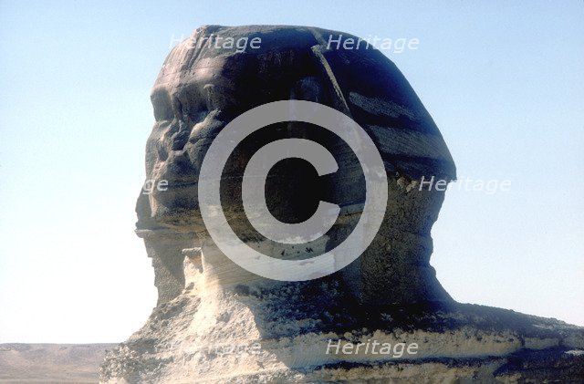 The Sphinx, Giza, Egypt, period of Khafre, 4th Dynasty, 26th century BC. Artist: Unknown