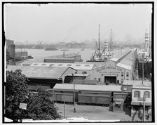 Holland-America Line piers, Hoboken, N.J., c1905. Creator: Unknown.