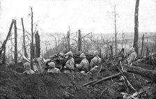 The Battle of La Malmaison; Our soldiers on German positions known as the "Balcony"', 1917 Creator: Unknown.