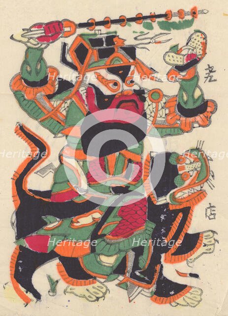 One hundred thirty-five woodblock prints including New Year's pictures (nianh..., 19th-20th century. Creator: Unknown.