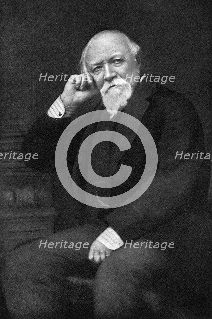 Robert Browning, British poet and playwright, (1912). Artist: Unknown