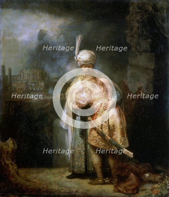 'David's Farewell to Jonathan', 1642.  Artist: Rembrandt Harmensz van Rijn    