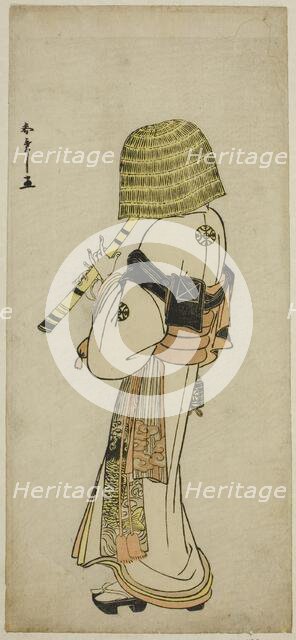 The Actor Nakamura Nakazo I as Kakogawa Honzo in Komuso Attire in the Play Kanadehon..., c. 1783. Creator: Shunsho.