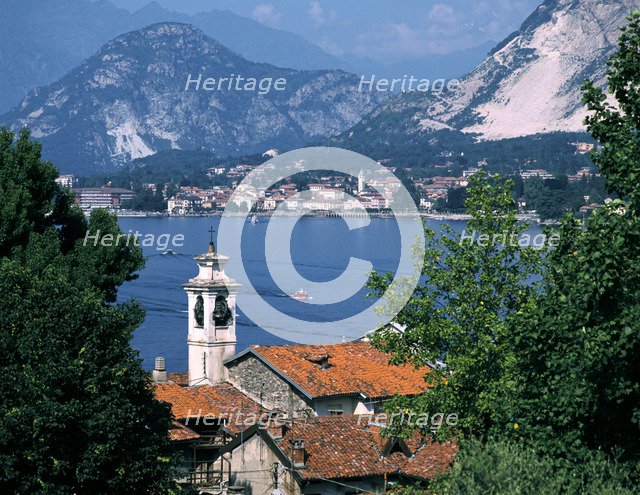 Lake Maggiore, Isola Bella Baveno in background, Italy.