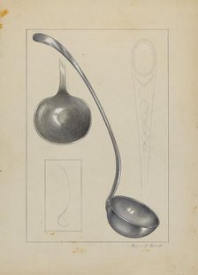 Silver Gravy Ladle, 1935/1942. Creator: Eugene Barrell.