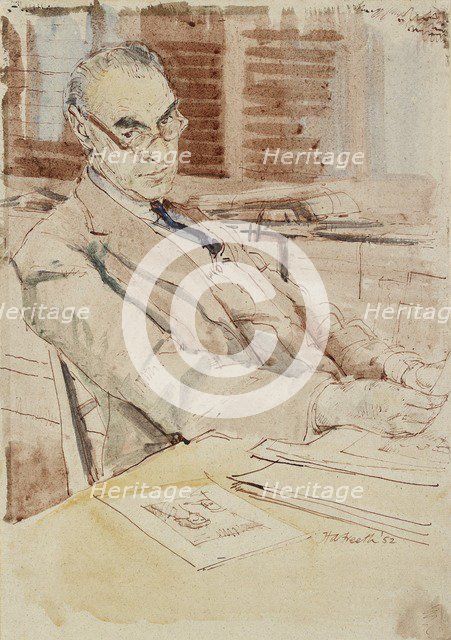 Portrait of Sir Karl Theodore Parker, CBE, 1952. Artist: Hubert Andrew Freeth.