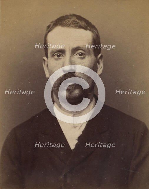 Guénant. Louis, Désiré. 31 ans, né à Paris XVIIIe. Comptable. Anarchiste. 2/3/94., 1894. Creator: Alphonse Bertillon.