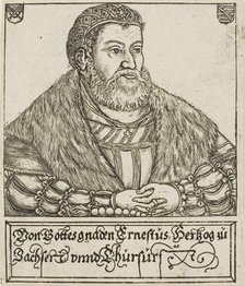Ernest, from Saxon Dukes and Electors, 1560/1621. Creator: Balthasar Jenichen.