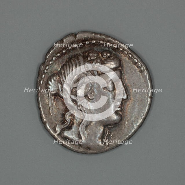 Denarius (Coin) Depicting the God Liber, about 78 BCE. Creator: Unknown.