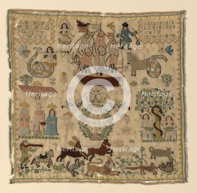 Sampler, Denmark, 1757. Creator: Unknown.
