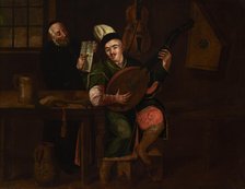 Bandura Player with a Jew, c1800. Creator: Michal Stachowicz.
