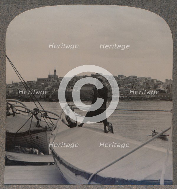 'Jaffa (the ancient Joppa) from the Sea', c1900. Artist: Unknown.