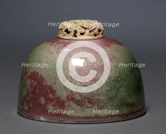 Water Pot with Ivory Lid, 1662-1722. Creator: Unknown.