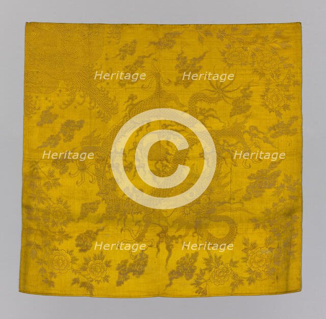 Cover (Furnishing Fabric), China, Qing dynasty (1644-1911), 1875/1900. Creator: Unknown.